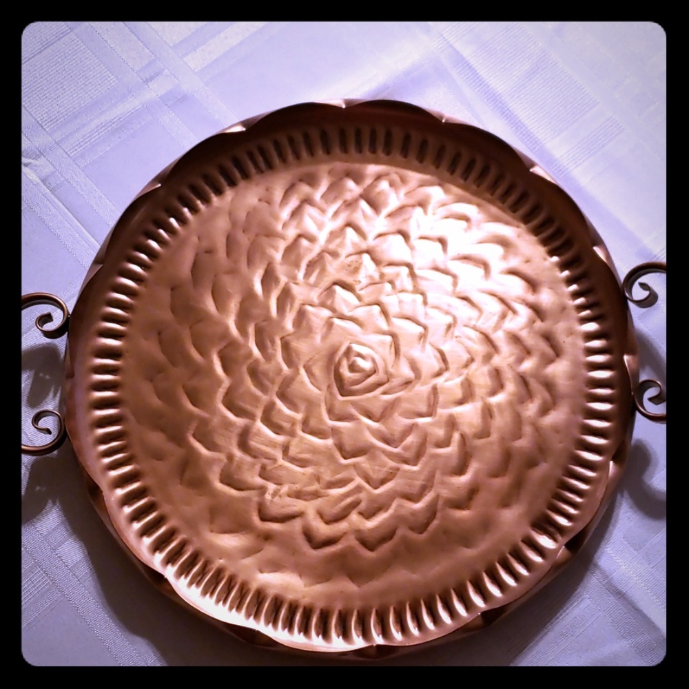 Tray with handles.